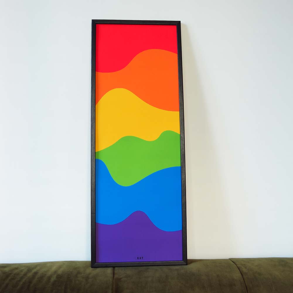 Regenboog vlag Pride poster | 25 x 70cm