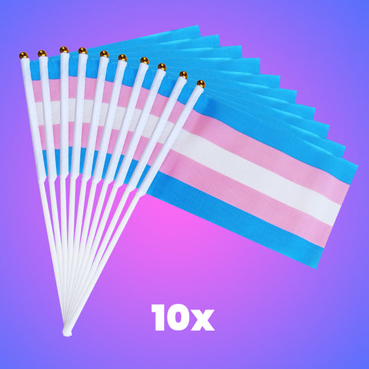 Transgender waving flags | 10 pieces